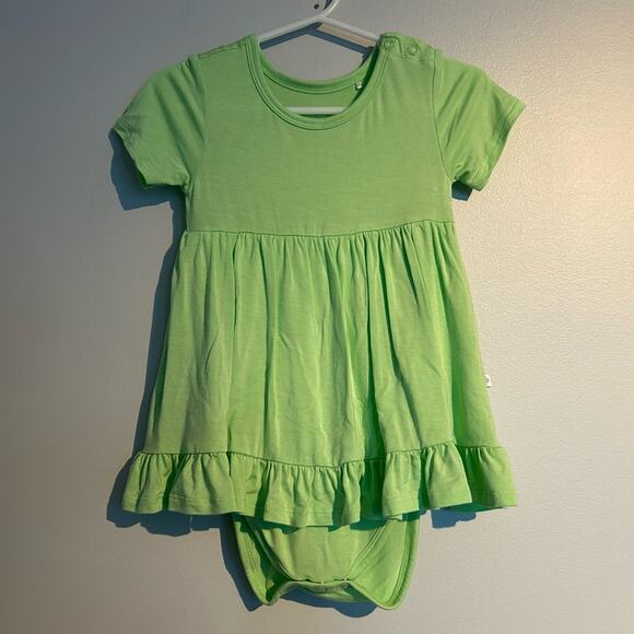 Posh Peanut Other - Posh Peanut Twirl Dress Body Suit Lime Green Baby Girl 18-24 Months
